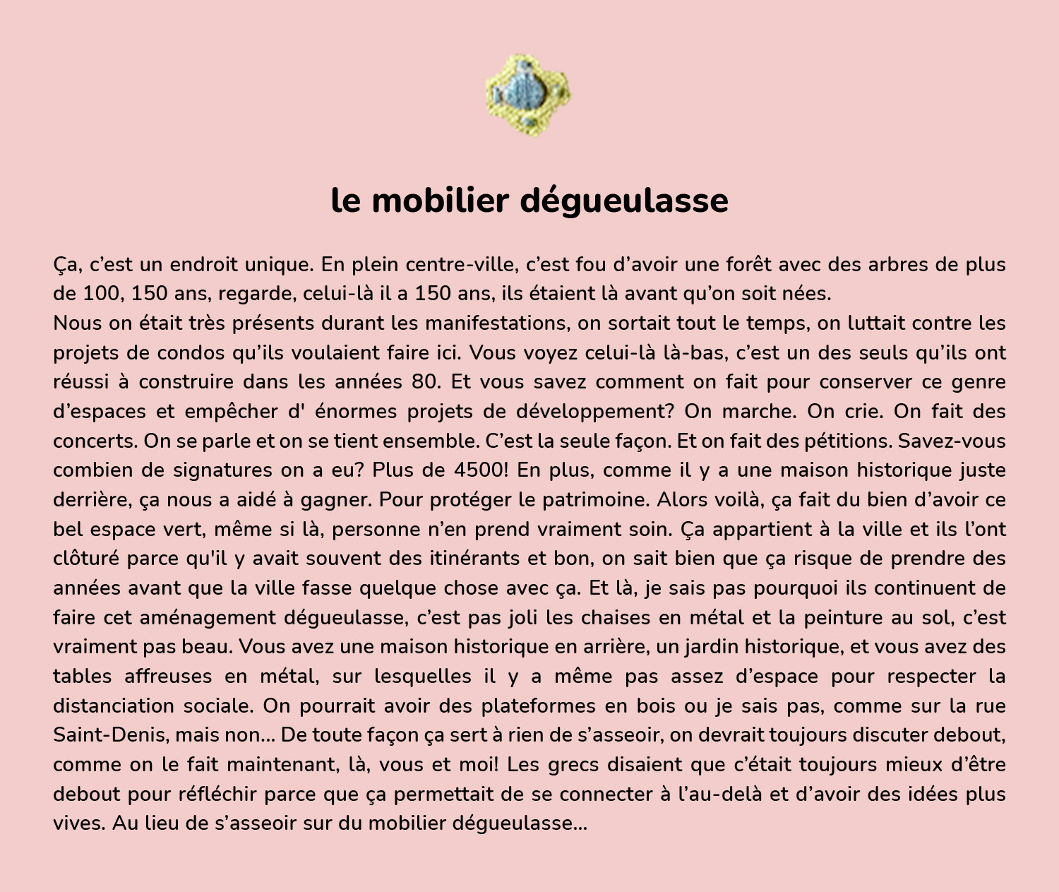 Le mobilier dégueulasse