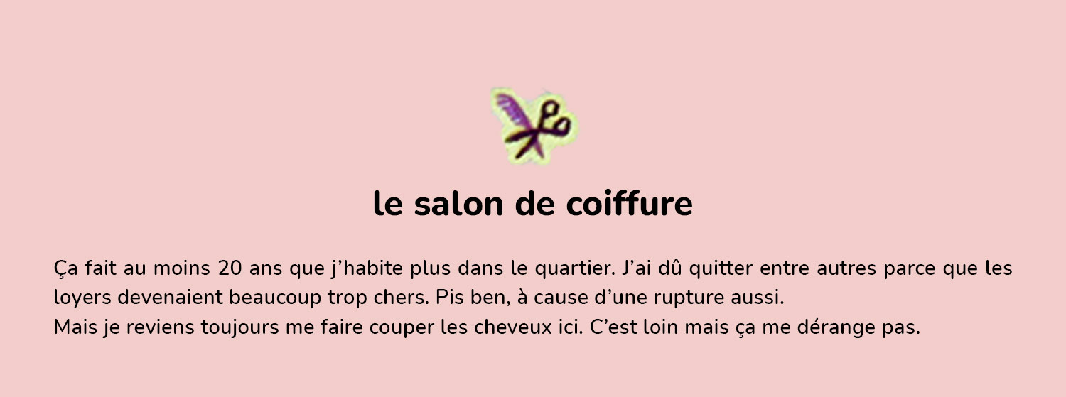 Le salon de coiffure